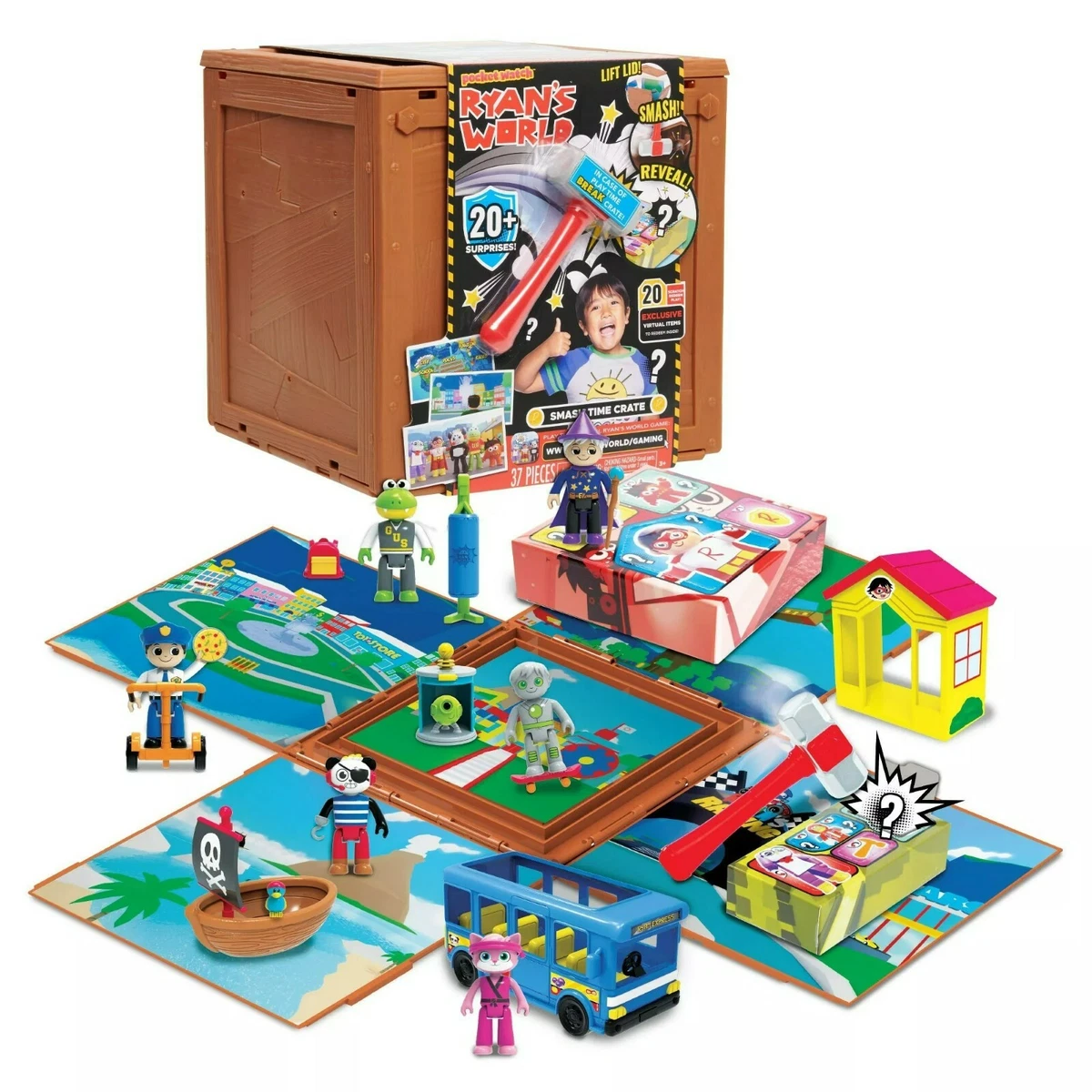 RYAN S WORLD Smash Time Crate 20 Surprises with Virtual item