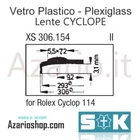 Glass Cyclops 114 Rolex Day Date cal 3035 plastic plexi Sternkreuz RX Germany