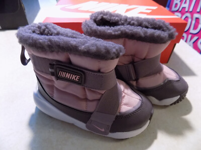 Nike Flex Advance Snow Boots Dusty Pink DD0304-600 Little Kids PS TD Sz 9 Warm