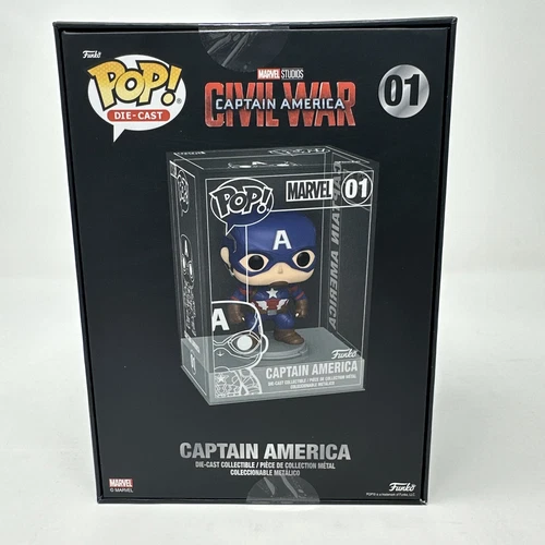 Funko POP! Marvel Die-Cast Captain America Still sealed Shared Exclusive
