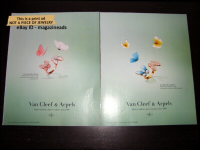 VAN CLEEF & ARPELS Haute Joaillerie 2-Page PRINT AD 2022 two butterfly