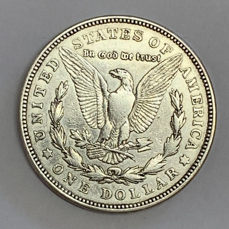 1921-D Morgan Dollar Vam Variety VAM-2B Die Break M Doubled Date XF Details - Image 3 of 4