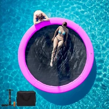 8FT Sunchill Heavy-Duty Float Ring, Inflatable Pool, Hammock for Lake, Purple