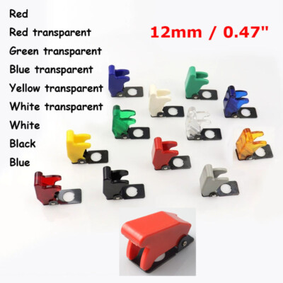 1-10pc 12mm Toggle Switch Cover Aircraft Style Safety Flip Cover Cap Accessories