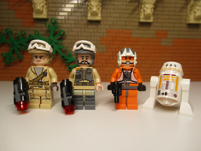 (L4/10) 1x Lego Star Wars Rebel Soldiers X-Wing Pilot R5-F7 Minifigures