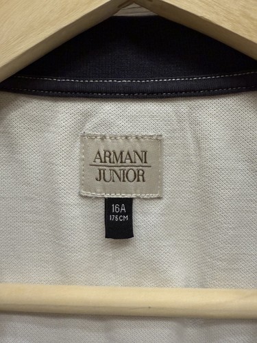 Armani Junior Boys White Polo Shirt Size 16A 175 - Picture 4 of 6