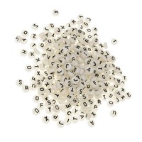 300 Pcs Buchstabenperlen FüR ArmbäNder Rund Armbandperlen Diy-Perlen