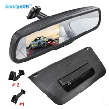 Tailgate Handle with Rear View Backup Camera for Nissan Frontier + 4.3" Monitor