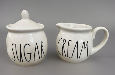 #ad #ad Rae Dunn CREAM And SUGAR Set Artisan Collection Farmhouse Ceramic Hostingcore $46.00