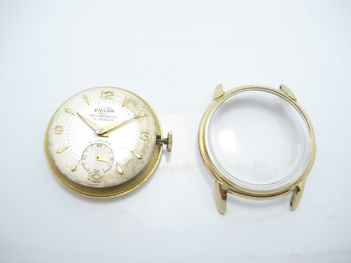 Enicar 17 Jewels 14K Gold Filled Universal Geneve Watch Case