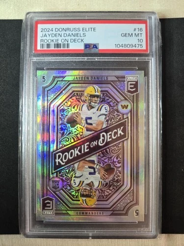 2024 Panini Donruss Elite Rookie On Deck #16 Jayden Daniels RC PSA 10 GEM MT