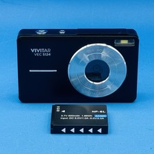 Vivitar VEC S124 Digital Camera Black w/ Battery No SD Card - Tested Working