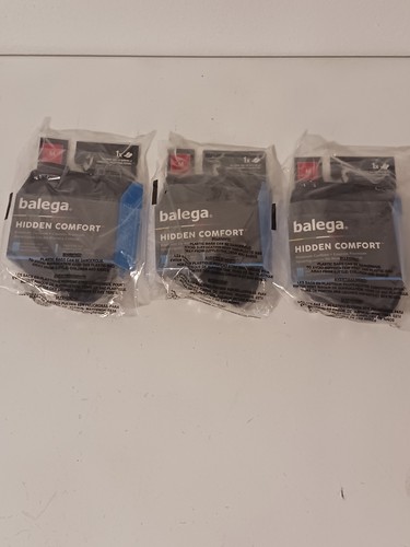 Balega Hidden Comfort unsichtbare schwarze Socken, Größe Medium. (Drei Paar)