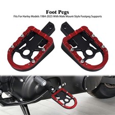 2x estriberas traseras MX pasajeros rojas negras estriberas aptas para Harley Touring FLTRX