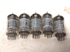 5 Test Good GE JAN 5814A Twin Triode / Old Vintage Ham Radio Tube Audio Amp