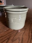 LONGABERGER WOVEN TRADITIONS DIVIDED VEGIE BOWLS (2) 12” W/METAL CARRIER & CROCK — photo 3