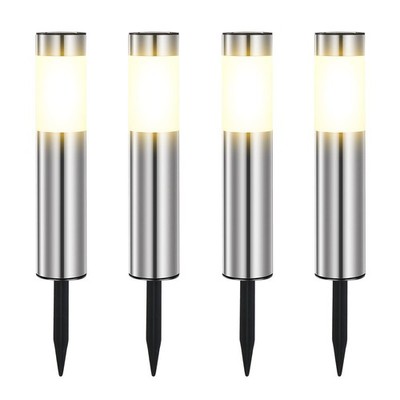 Heinstian Warmweiß Solarlampen für Außen Edelstahl Solarleuchten Garten mit