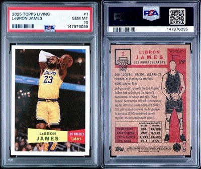 2025-26 Topps Living LeBron James #1 Lakers PSA 10 GEM MINT | eBay