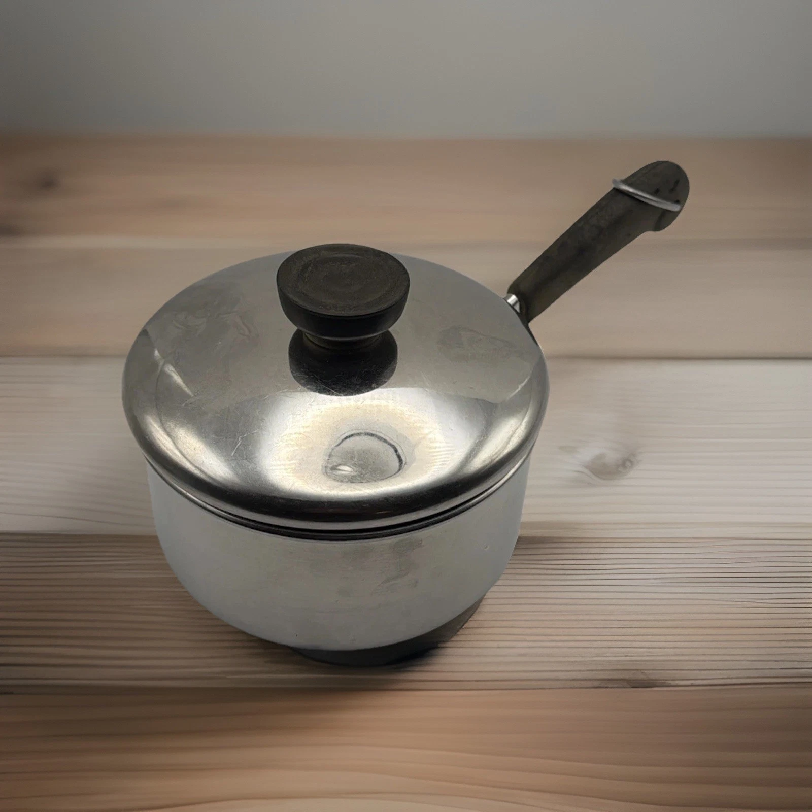 Vintage Revere Ware 1801 Stainless Steel 1 Qt Quart Sauce Pan Pot 88-A WITH lid