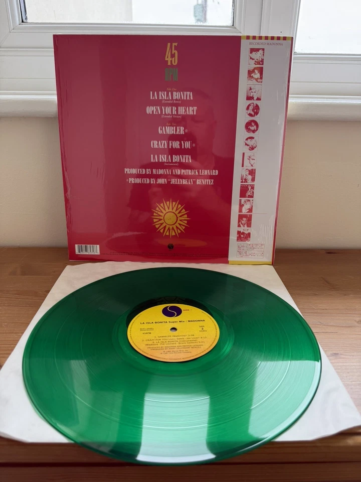 Madonna La Isla Bonita Super Mix EP Green Vinyl Japan replica RSD 2019 Rare Mint - Image 4 of 4