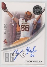 2007 Press Pass Signings Silver 184/200 Zach Miller Auto 2r6