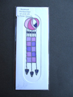 Art Bookmark Charles Rennie Mackintosh Style Design Painted on Silk Unused