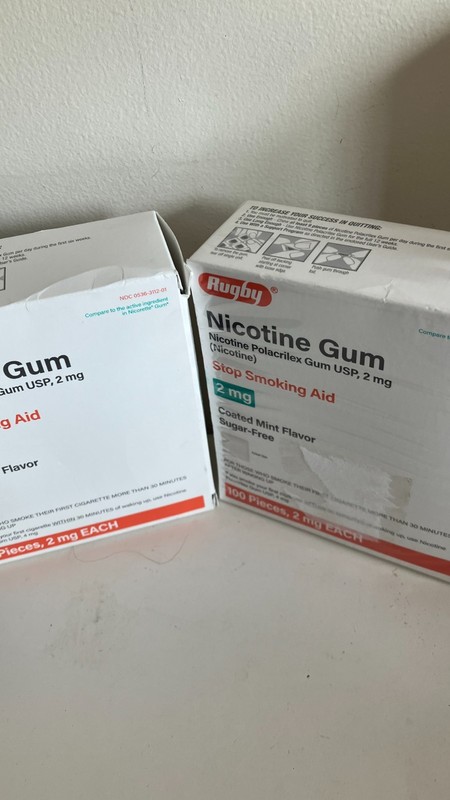 2 Boxes Rugby Nicotine Gum Coated Mint Flavor Sugar Free 200 Pieces 2025  2026