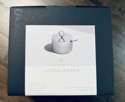 Georg Jensen Bernadotte Collection Sugar Bowl With Spoon