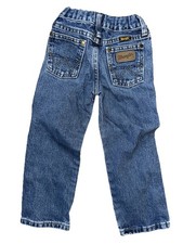 Wrangler Boys 4 Blue Denim Kids Jeans Adjustable Waist George Strait