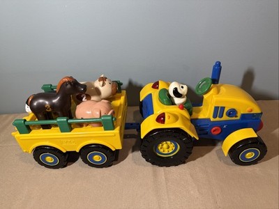 Vintage BAO Baobab Talking Farm Tractor Trailer Toy Vehicle Set