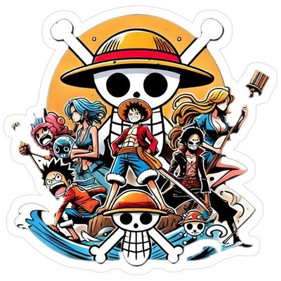One Piece Essbar Geburstag Tortenaufleger Torte Freunde Party Zuckermasse + TEXT