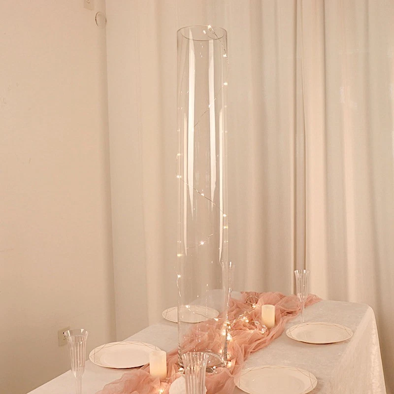 2 Clear 40 in Round Cylinder Glass Flower VASES Table Centerpieces Party Events
Opens in a new windo
