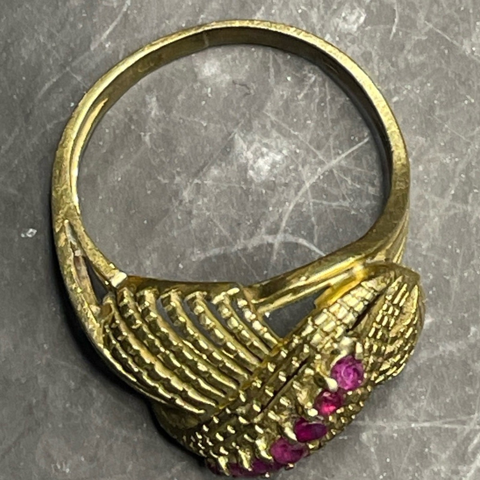 18k Solid Gold and Ruby Ring - image 5