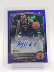 KEYSHAWN HALL 2025-26 BOWMAN CHROME U 1ST PURPLE REFRACTOR AUTO /250 Q7302