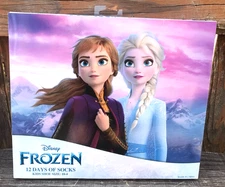 Disney Frozen Kids Shoe Size 10 - 4 Crew Quarter & No Show 12 Days Of Socks