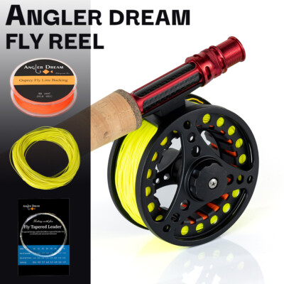 anglers dream fly reels ANGLER EX-ALC 3/4WT CNC Machined Large Arbor Fishing Reel with Line Combo 3 5 8 WT Fly Line Backing Leader : Sports & Outdoors Accurate click drag and silent retrieve Angler Dream 2wt Fly Line
