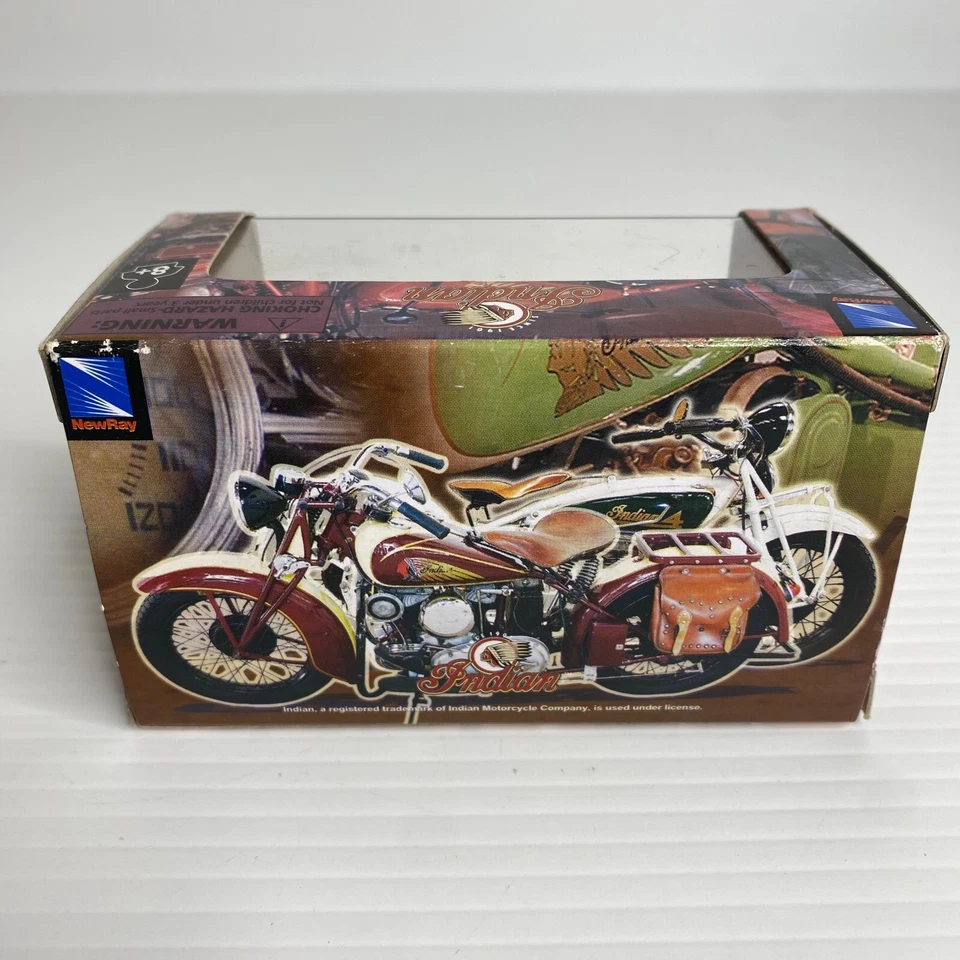 New Ray Indian V-2 (1912) Diecast Motorcycle Model Toy In Box Motorbike 1:32 - Image 3 of 4