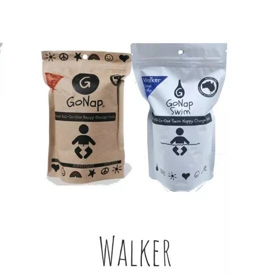 Paquete de 4 pañales todo en uno GoNap Walker paquete de cambio 1 baño bambú nuevo Foto 4 de 4