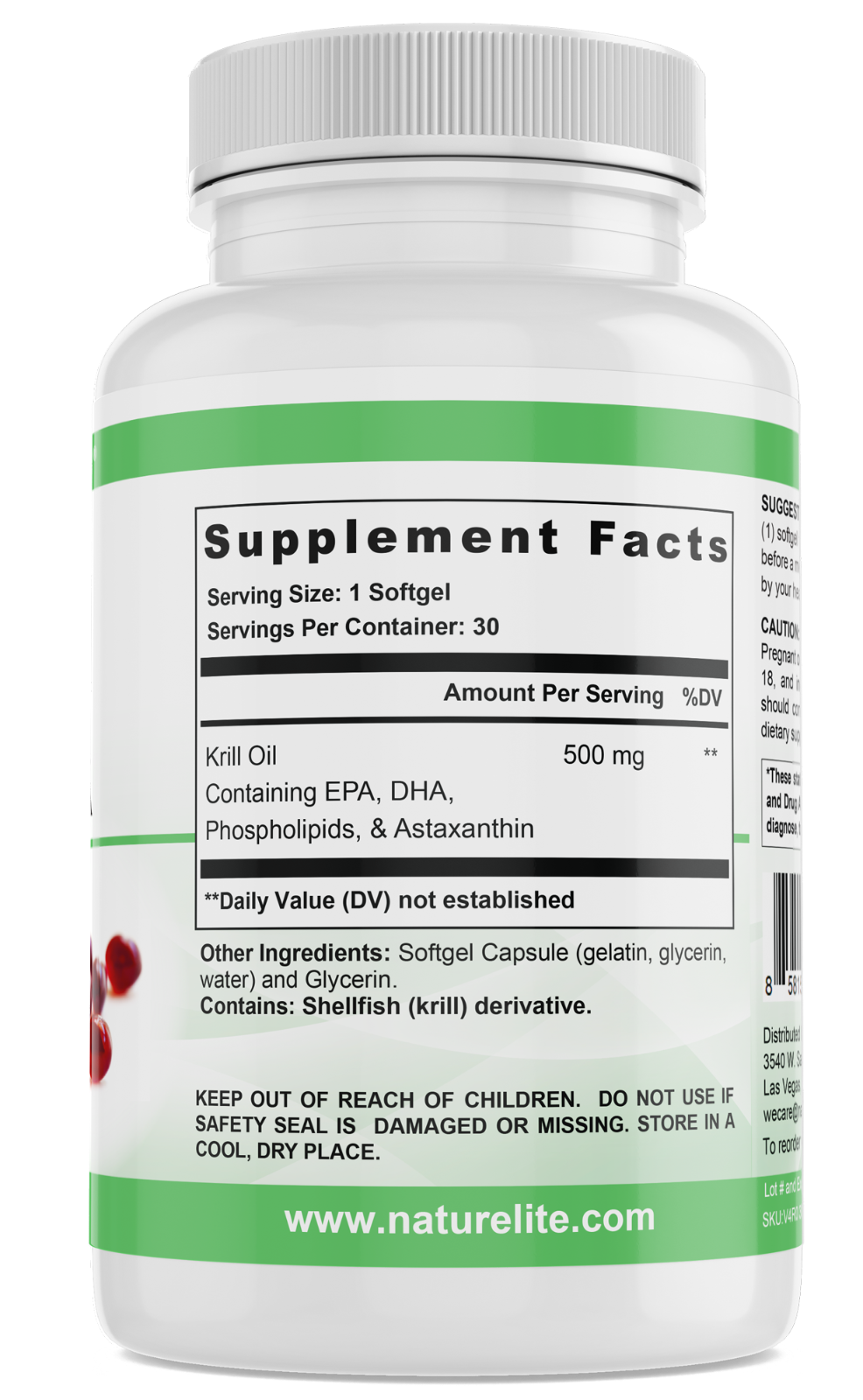 Antarctic Krill Oil 500mg Omega3 EPA DHA Joint & Brain Health