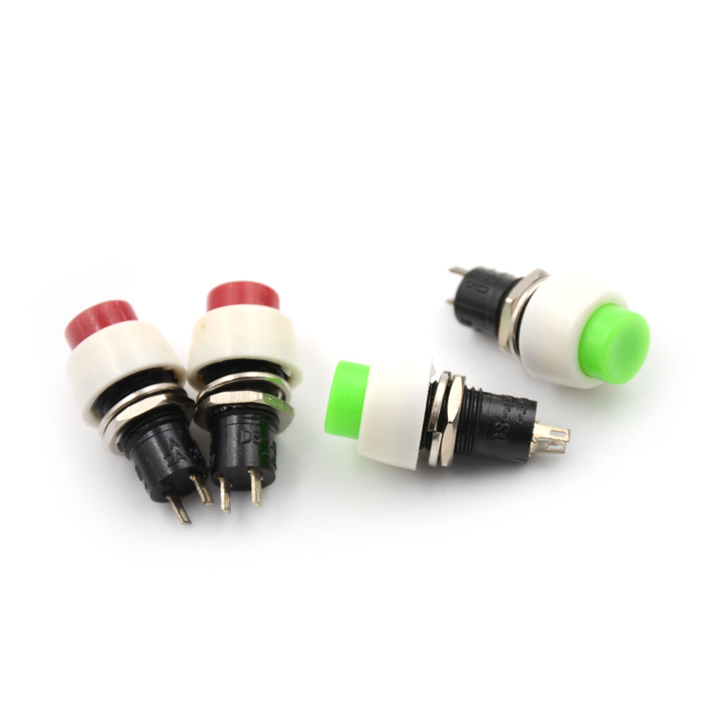 2Pcs Mini 2 pin Round Toggle Self-locking Power ON/OFF Push Button ...