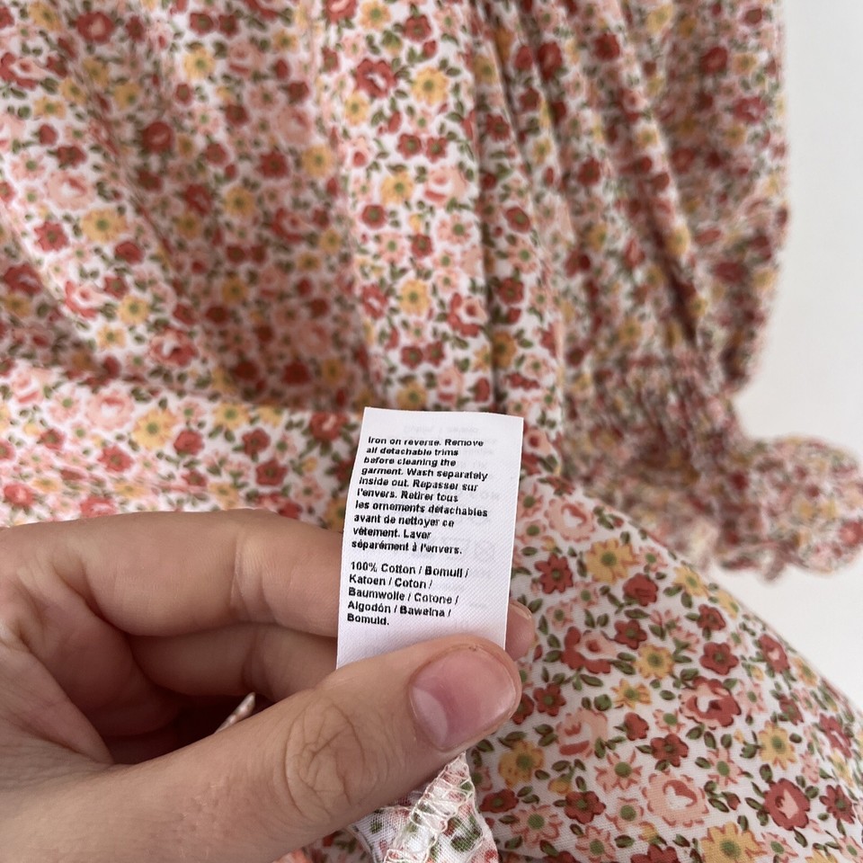 River Island Multicoloured Ditsy Floral Puff Sleeve Blouse Cottagecore