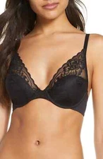 Natori 741258 Avail Full Figure Convertible Underwire Contour Bra SZ 34H Black