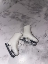 Vintage 1990s Barbie Doll White Ice Skates Boots Shoes Replacement