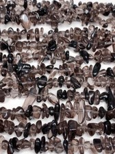 Natural Brown Smoky Quartz Nugget Pebble Irregular Shaped Chips Beads 32" Strand