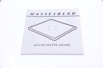   HASSELBLAD ACUTE-MATTE 42165 ORIGINAL INSTRUCTIONS MANUAL 5 LANGUAGES 137-2