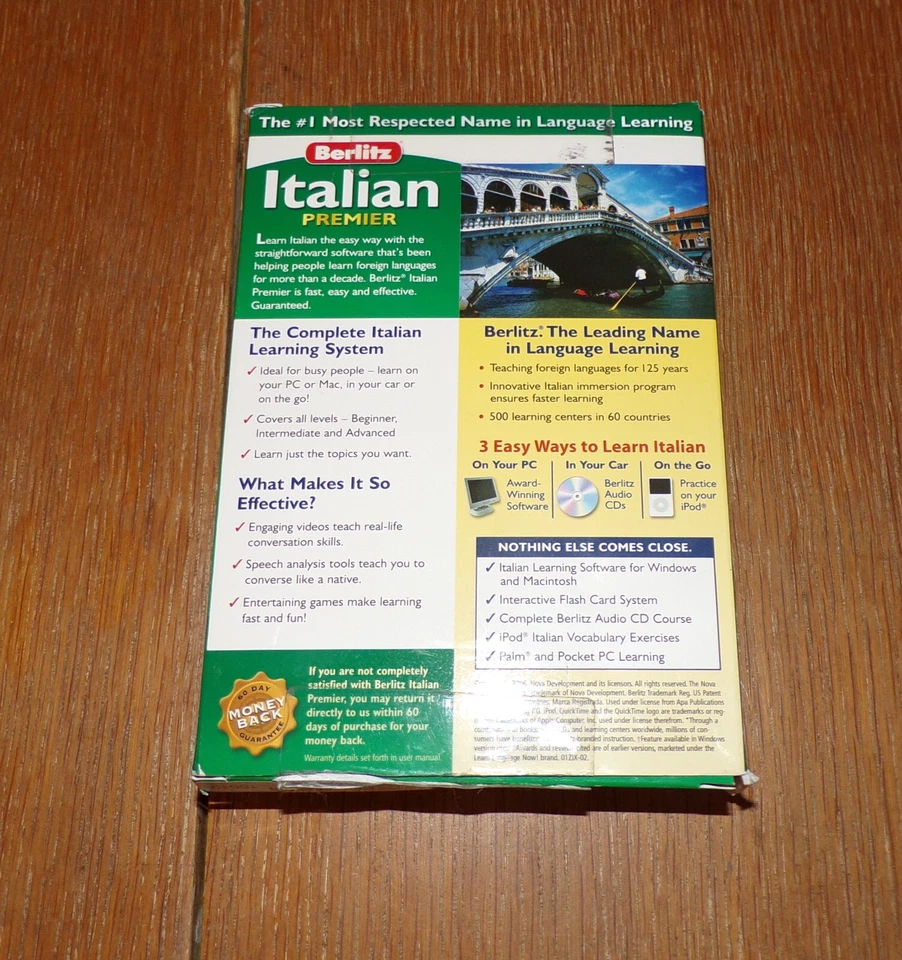 Berlitz 2006 Italian Premier 8-CD Set Learning Software for Macintosh/Windows - Image 3 of 4