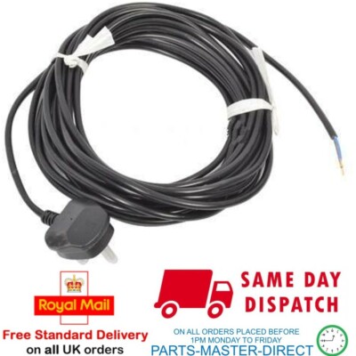 FITS NUMATIC HENRY HETTY JAMES MAINS CABLE FLEX LEAD PLUG 12 METRES 2 CORE pmd