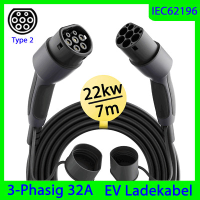 Typ 2 EV Ladekabel 32A Wallbox 22kW Elektroauto Wallbox Mode 3 OPEL CORSA 7M dé