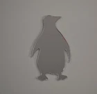 Acrylic Mirror Penguin Wall Mount Children's Bedroom Bathroom Novelty Mirror