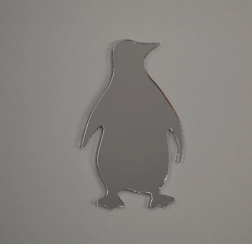 Acrylic Mirror Penguin Wall Mount Children's Bedroom Bathroom Novelty Mirror